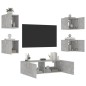 vidaXL 5-tlg. TV-Wohnwand mit LED-Leuchten Betongrau vidaXL 5-tlg. TV-Wohnwand mit LED-Leuchten Betongrau