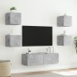 vidaXL 5-tlg. TV-Wohnwand mit LED-Leuchten Betongrau vidaXL 5-tlg. TV-Wohnwand mit LED-Leuchten Betongrau