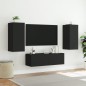 vidaXL 3-tlg. TV-Wohnwand mit LED-Leuchten Schwarz vidaXL 3-tlg. TV-Wohnwand mit LED-Leuchten Schwarz