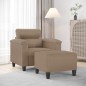 vidaXL Sessel mit Hocker Cappuccino-Braun 60 cm Kunstleder vidaXL Sessel mit Hocker Cappuccino-Braun 60 cm Kunstleder