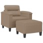 vidaXL Sessel mit Hocker Cappuccino-Braun 60 cm Kunstleder vidaXL Sessel mit Hocker Cappuccino-Braun 60 cm Kunstleder