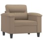 vidaXL Sessel mit Hocker Cappuccino-Braun 60 cm Kunstleder vidaXL Sessel mit Hocker Cappuccino-Braun 60 cm Kunstleder