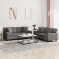 vidaXL 2-tlg. Sofagarnitur mit Kissen Grau Kunstleder vidaXL 2-tlg. Sofagarnitur mit Kissen Grau Kunstleder