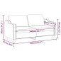 vidaXL 2-Sitzer-Sofa Hellgrau 140 cm Stoff vidaXL 2-Sitzer-Sofa Hellgrau 140 cm Stoff