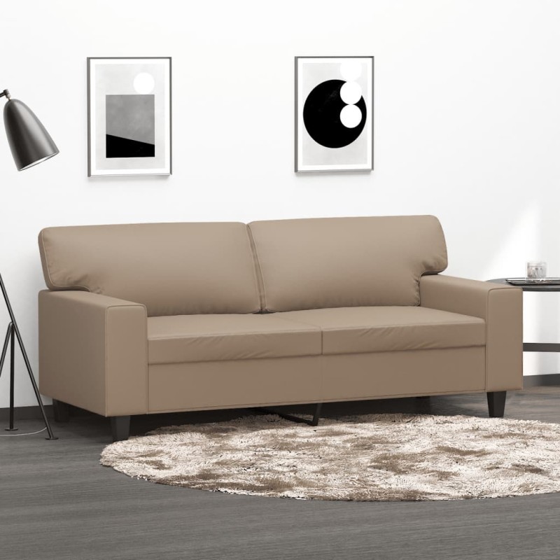 vidaXL 2-Sitzer-Sofa Cappuccino-Braun 140 cm Kunstleder vidaXL 2-Sitzer-Sofa Cappuccino-Braun 140 cm Kunstleder