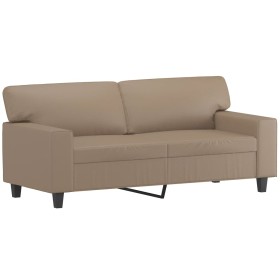 vidaXL 2-Sitzer-Sofa Cappuccino-Braun 140 cm Kunstleder
