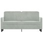 vidaXL 2-Sitzer-Sofa Hellgrau 140 cm Samt vidaXL 2-Sitzer-Sofa Hellgrau 140 cm Samt