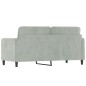 vidaXL 2-Sitzer-Sofa Hellgrau 140 cm Samt vidaXL 2-Sitzer-Sofa Hellgrau 140 cm Samt
