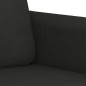 vidaXL 2-tlg. Sofagarnitur mit Kissen Schwarz Stoff vidaXL 2-tlg. Sofagarnitur mit Kissen Schwarz Stoff