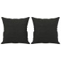 vidaXL 2-tlg. Sofagarnitur mit Kissen Schwarz Stoff vidaXL 2-tlg. Sofagarnitur mit Kissen Schwarz Stoff