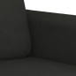 vidaXL 2-tlg. Sofagarnitur mit Kissen Schwarz Stoff vidaXL 2-tlg. Sofagarnitur mit Kissen Schwarz Stoff