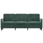 vidaXL 3-Sitzer-Sofa Dunkelgrün 180 cm Samt vidaXL 3-Sitzer-Sofa Dunkelgrün 180 cm Samt