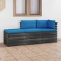 vidaXL 3-tlg. Garten-Sofagarnitur aus Paletten mit Kissen Kiefernholz vidaXL 3-tlg. Garten-Sofagarnitur aus Paletten mit Kissen Kiefernholz