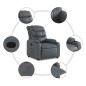 vidaXL Relaxsessel Elektrisch Grau Kunstleder vidaXL Relaxsessel Elektrisch Grau Kunstleder