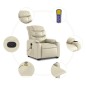 vidaXL Massagesessel mit Aufstehhilfe Creme Kunstleder vidaXL Massagesessel mit Aufstehhilfe Creme Kunstleder