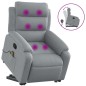 vidaXL Massagesessel mit Aufstehhilfe Hellgrau Stoff vidaXL Massagesessel mit Aufstehhilfe Hellgrau Stoff