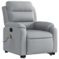 vidaXL Massagesessel mit Aufstehhilfe Hellgrau Stoff vidaXL Massagesessel mit Aufstehhilfe Hellgrau Stoff