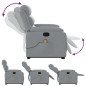 vidaXL Massagesessel mit Aufstehhilfe Hellgrau Stoff vidaXL Massagesessel mit Aufstehhilfe Hellgrau Stoff