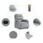 vidaXL Massagesessel mit Aufstehhilfe Hellgrau Stoff vidaXL Massagesessel mit Aufstehhilfe Hellgrau Stoff