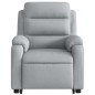 vidaXL Massagesessel mit Aufstehhilfe Hellgrau Stoff vidaXL Massagesessel mit Aufstehhilfe Hellgrau Stoff