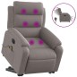 vidaXL Elektrischer Massagesessel mit Aufstehhilfe Taupe Stoff vidaXL Elektrischer Massagesessel mit Aufstehhilfe Taupe Stoff