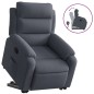 vidaXL Relaxsessel mit Aufstehhilfe Dunkelgrau Samt vidaXL Relaxsessel mit Aufstehhilfe Dunkelgrau Samt
