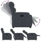 vidaXL Relaxsessel mit Aufstehhilfe Dunkelgrau Samt vidaXL Relaxsessel mit Aufstehhilfe Dunkelgrau Samt