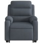 vidaXL Relaxsessel mit Aufstehhilfe Dunkelgrau Samt vidaXL Relaxsessel mit Aufstehhilfe Dunkelgrau Samt