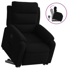 vidaXL Relaxsessel mit Aufstehhilfe Schwarz Samt