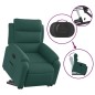vidaXL Relaxsessel mit Aufstehhilfe Dunkelgrün Stoff vidaXL Relaxsessel mit Aufstehhilfe Dunkelgrün Stoff