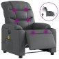 vidaXL Massagesessel Elektrisch Grau Kunstleder vidaXL Massagesessel Elektrisch Grau Kunstleder