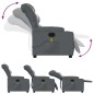 vidaXL Massagesessel Elektrisch Grau Kunstleder vidaXL Massagesessel Elektrisch Grau Kunstleder
