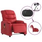 vidaXL Massagesessel Elektrisch Rot Kunstleder vidaXL Massagesessel Elektrisch Rot Kunstleder