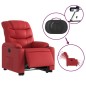 vidaXL Relaxsessel mit Aufstehhilfe Elektrisch Rot Kunstleder vidaXL Relaxsessel mit Aufstehhilfe Elektrisch Rot Kunstleder
