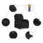 vidaXL Elektrischer Massagesessel mit Aufstehhilfe Schwarz Stoff vidaXL Elektrischer Massagesessel mit Aufstehhilfe Schwarz Stoff