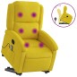 vidaXL Massagesessel mit Aufstehhilfe Gelb Samt vidaXL Massagesessel mit Aufstehhilfe Gelb Samt