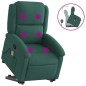 vidaXL Massagesessel mit Aufstehhilfe Dunkelgrün Samt vidaXL Massagesessel mit Aufstehhilfe Dunkelgrün Samt