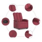 vidaXL Relaxsessel mit Aufstehhilfe Weinrot Stoff vidaXL Relaxsessel mit Aufstehhilfe Weinrot Stoff