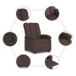 vidaXL Relaxsessel mit Aufstehhilfe Dunkelbraun Stoff vidaXL Relaxsessel mit Aufstehhilfe Dunkelbraun Stoff