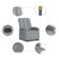 vidaXL Massagesessel mit Aufstehhilfe Hellgrau Stoff vidaXL Massagesessel mit Aufstehhilfe Hellgrau Stoff
