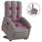 vidaXL Massagesessel mit Aufstehhilfe Taupe Stoff vidaXL Massagesessel mit Aufstehhilfe Taupe Stoff
