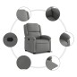 vidaXL Relaxsessel mit Aufstehhilfe Dunkelgrau Stoff vidaXL Relaxsessel mit Aufstehhilfe Dunkelgrau Stoff