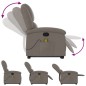 vidaXL Massagesessel mit Aufstehhilfe Taupe Stoff vidaXL Massagesessel mit Aufstehhilfe Taupe Stoff