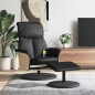 vidaXL Massagesessel mit Fußhocker Schwarz Kunstleder vidaXL Massagesessel mit Fußhocker Schwarz Kunstleder