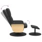 vidaXL Massagesessel mit Fußhocker Schwarz Kunstleder vidaXL Massagesessel mit Fußhocker Schwarz Kunstleder