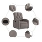 vidaXL Relaxsessel mit Aufstehhilfe Taupe Stoff vidaXL Relaxsessel mit Aufstehhilfe Taupe Stoff
