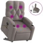 vidaXL Massagesessel mit Aufstehhilfe Taupe Stoff vidaXL Massagesessel mit Aufstehhilfe Taupe Stoff