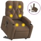 vidaXL Massagesessel mit Aufstehhilfe Braun Stoff vidaXL Massagesessel mit Aufstehhilfe Braun Stoff