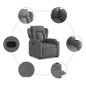 vidaXL Relaxsessel mit Aufstehhilfe Dunkelgrau Stoff vidaXL Relaxsessel mit Aufstehhilfe Dunkelgrau Stoff