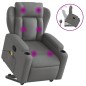 vidaXL Massagesessel mit Aufstehhilfe Dunkelgrau Stoff vidaXL Massagesessel mit Aufstehhilfe Dunkelgrau Stoff